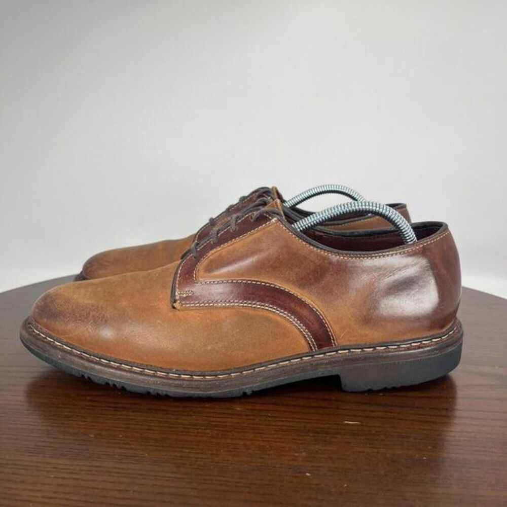 Allen Edmonds Berkshire Shoes Men's‎ 7.5D Brown Leather Distressed Oxford Dress